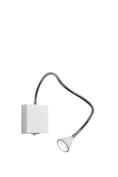 Lucide BUDDY - Lampe de chevet / Applique mural - LED - 1x4W 4000K - Blanc - détail 2